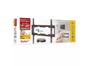 Wall Mount No-Drill Barkan 'ND300'' Black 19" - 65" Fixed, max.37kg, VESA mm: up to 400x400mm