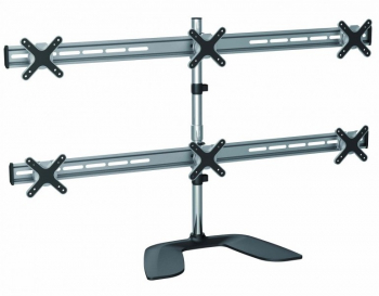 Table/desk stand for 6 monitors Reflecta PLANO DeskStand 23-1010 S, 13"-23", 100x100, 8kg/bracket.