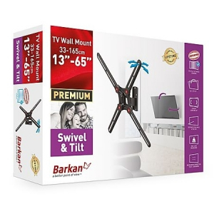 Wall Mount Barkan ''BM320'' Black 13"-65" Swivel, max.40kg, VESA mm: up to 400x400mm