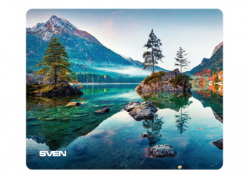 Mouse Pad SVEN MP-02 Lake, 220 × 180 × 2mm, Low-friction surface, Anti-slip natural rubber base