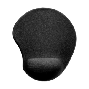 Mouse Pad SVEN GL009BK, 250 × 220 × 20mm, Gel wrist support, Neoprene fabric, Rubberized base, Black