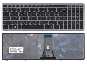 Keyboard Lenovo Z510 G500S G505S S500 S510 Flex 15 Flex 2-15 ENG/RU Silver/Black