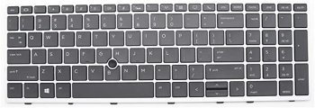 Keyboard HP Elitebook 750 G5 755 G5 850 G5 855 G5 w/Backlit ENG/RU Silver/Black
