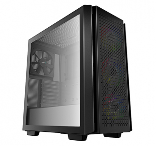 Case ATX Deepcool CG560, w/o PSU, 4x120mm (3xARGB fans), Mesh Front, Tempered Glass, 2xUSB3.0, Black