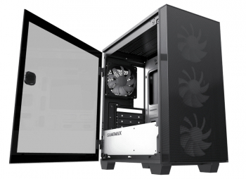 Case mATX GAMEMAX Aero Mini ECO, w/o PSU, 4x120mm, Front Mesh, TG, USB 3.0, Black