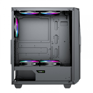 Case ATX GAMEMAX Revolt, w/o PSU, 4x120mm ARGB fans. ARGB HUB, TG, Dust Filter, USB 3.0, Black