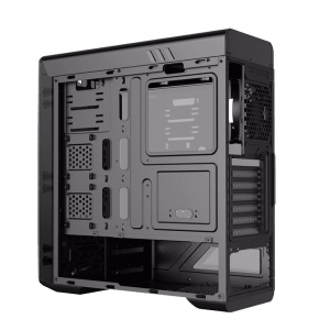 Case ATX GAMEMAX MoonLight FRGB, w/o PSU, 4x120mm FRGB fans, Fan Controller, TP, USB3.0, Black