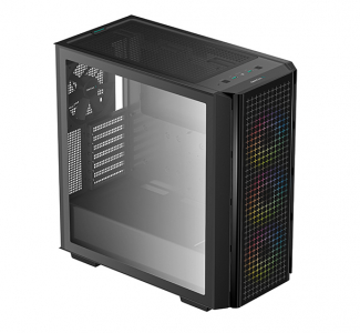 Case ATX Deepcool CG540, w/o PSU, 4x120mm (3xARGB fans), 2xTempered Glass, 2xUSB3.0, Black