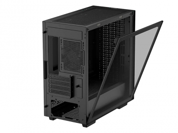 Case mATX Deepcool CH370, w/o PSU, 1x120mm, Tempered Glass, 2xUSB3.0, VGA&Headset holder, Black