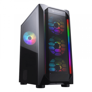 Case ATX Cougar MX410-G RGB, w/o PSU, 4x120mm ARGB fans,RGB Hub, USB 3.0, Tempered Glass, Black