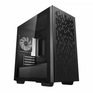 Case mATX Deepcool MATREXX 40 3FS, w/o PSU, 3x120mm tri-color LED , Tempered Glass, USB3.0, Black