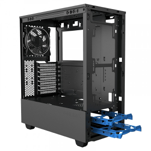 Case ATX GAMEMAX Panda T802, 1x120mm ARGB fan, 3xARGB LED strip, PWM/Rainbow HUB, USB3.0, TG, Black