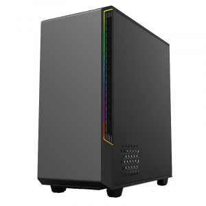 Case ATX GAMEMAX Panda T802, 1x120mm ARGB fan, 3xARGB LED strip, PWM/Rainbow HUB, USB3.0, TG, Black