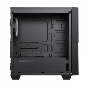 Case mATX GAMEMAX Cyclops, w/o PSU, 2x120mm ARGB fans, ARGB Hub, TG, Dust Filter, USB 3.0, Black/Red