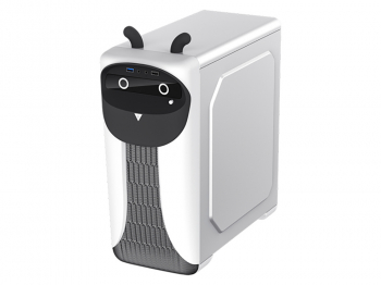 Case mATX GAMEMAX CUTE OWL, w/o PSU, 1x120mm ARGB & 1x80mm fans, USB3.0, Black/White