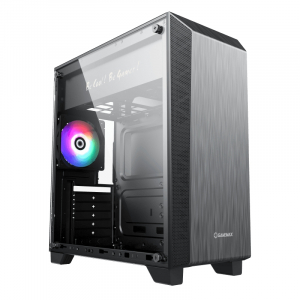 Case ATX GAMEMAX Nova N5, w/o PSU, 1x120mm, FRGB LED fan, ARGB LED strip, TG, USB 3.1, Black