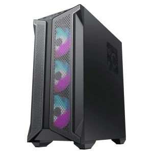 Case ATX GAMEMAX Brufen C1, w/o PSU, 4x120mm ARGB fans, PWM Hub,Tempered Glass, USB3.0, Black