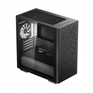 Case mATX Deepcool MATREXX 40 3FS, w/o PSU, 3x120mm tri-color LED , Tempered Glass, USB3.0, Black