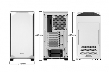 Case ATX be quiet! Pure Base 500, w/o PSU, 2x140mm, 2xUSB 3.2, PSU shroud, White