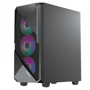 Case ATX GAMEMAX Revolt, w/o PSU, 4x120mm ARGB fans. ARGB HUB, TG, Dust Filter, USB 3.0, Black