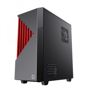 Case ATX GAMEMAX Contac COC, w/o PSU, 1x120 & 1x140mm ARGB fan, TG, 2xUSB 3.0, RGB HUB, Black/Red
