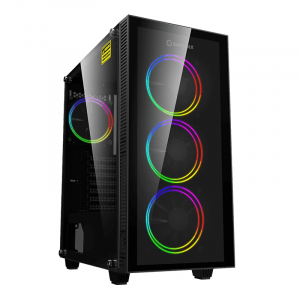 Case ATX GAMEMAX Draco XD, w/o PSU, 4x120mm ARGB fans. ARGB HUB, TG, Dust Filter, USB 3.1, Black