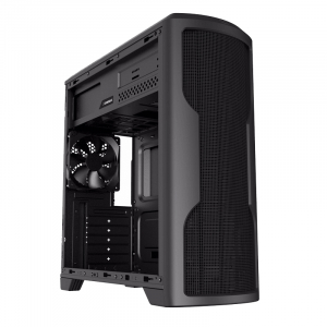 Case ATX GAMEMAX G562-RGB, w/o PSU, 1x120mm, Blue LED, 75 RGB LED Front Panel, USB3.0, Black