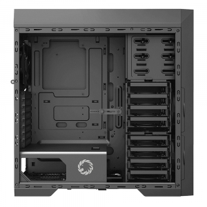 Case ATX GAMEMAX Silent Max, w/o PSU, 6x120mm fans. Sound Insulation, 2xUSB3.0, up to 8xHDD, Black