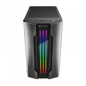 Case mATX Cougar Gemini M, w/o PSU, 1x120mm fan, ARGB stips, Tempered Glass, USB3.0, Iron-Gray