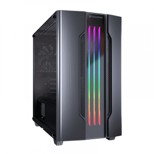 Case mATX Cougar Gemini M, w/o PSU, 1x120mm fan, ARGB stips, Tempered Glass, USB3.0, Iron-Gray