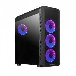 Case ATX Chieftec SCORPION 4, w/o PSU, 4x120mm ARGB, 2xUSB3.0, 1xUSB2.0, TG, Mesh front panel, Black