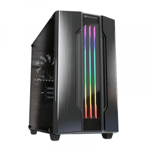 Case mATX Cougar Gemini M, w/o PSU, 1x120mm fan, ARGB stips, Tempered Glass, USB3.0, Iron-Gray