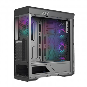 Case ATX GAMEMAX StarLight FRGB, w/o PSU, 4x120mm RGB fans,Fan controller,Transparent, USB3.0, White