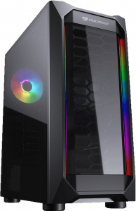 Case ATX Cougar MX410 Mesh-G RGB, w/o PSU, 4x120mm ARGB fans,RGB Hub, Mesh front panel, USB 3.0, TG