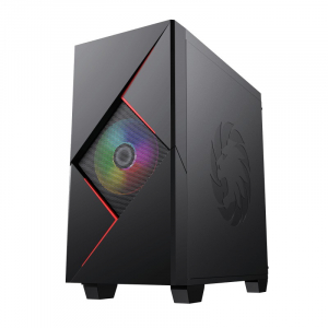 Case mATX GAMEMAX Cyclops, w/o PSU, 2x120mm ARGB fans, ARGB Hub, TG, Dust Filter, USB 3.0, Black/Red