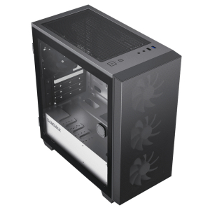 Case mATX GAMEMAX Aero Mini ECO, w/o PSU, 4x120mm, Front Mesh, TG, USB 3.0, Black