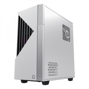 Case ATX GAMEMAX Contac COC, w/o PSU, 1x120 & 1x140mm ARGB fan, TG, 2xUSB 3.0, RGB HUB, White/Grey