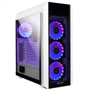 Case ATX Chieftec SCORPION III, w/o PSU, 4x120mm RGB, 2xUSB3.0, 1xUSB2.0, 2xTemperd Glass, White