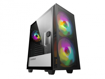 Case ATX GAMEMAX Aero, w/o PSU, 2x200mm & 1x120mm ARGB fans, PWM+ARGB Controller, 2xUSB 3.0, TG, RC