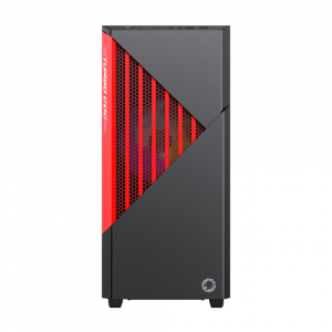 Case ATX GAMEMAX Contac COC, w/o PSU, 1x120 & 1x140mm ARGB fan, TG, 2xUSB 3.0, RGB HUB, Black/Red
