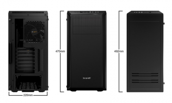 Case ATX be quiet! Pure Base 600, w/o PSU, 2x120/140mm, 2xUSB 3.2, Window, Black