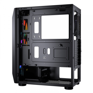 Case ATX Cougar MX410-G RGB, w/o PSU, 4x120mm ARGB fans,RGB Hub, USB 3.0, Tempered Glass, Black