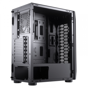 Case ATX Cougar MX410 Mesh-G, w/o PSU, 1x120mm, Mesh front panel, USB 3.0, Tempered Glass, Black