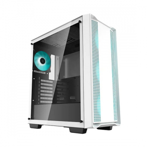 Case ATX Deepcool CC560, w/o PSU, 4x120mm LED fans, Mesh Front, Tempered Glass, USB3.0, White