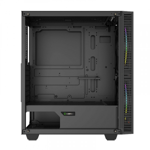 Case ATX GAMEMAX Black Hole, w/o PSU, 2x200mm ARGB fans, PWM hub,Transparent panel, USB3.0, Black