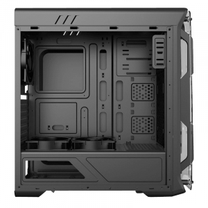 Case ATX GAMEMAX Optical, w/o PSU, 4x120mm ARGB  fans, Fan controller, Transparent, USB3.0, Black