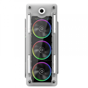 Case ATX GAMEMAX Optical, w/o PSU, 4x120mm ARGB  fans, Fan controller, Transparent, USB3.0, White