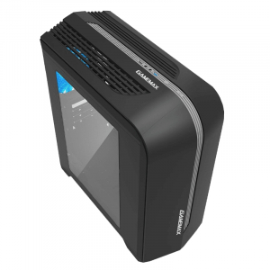Case mATX GAMEMAX Centauri, w/o PSU, 1x120mm, Blue LED, USB3.0, Side Window, Black/Grey
