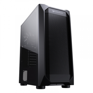 Case ATX Cougar MX410 Mesh-G, w/o PSU, 1x120mm, Mesh front panel, USB 3.0, Tempered Glass, Black