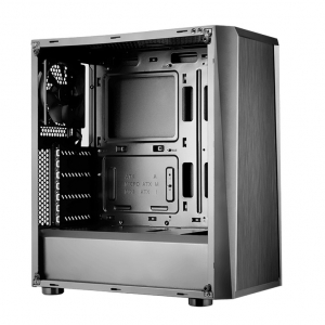 Case ATX Cougar MX340, w/o PSU, 1x120mm fan, USB 3.0, Tempered Glass, Black